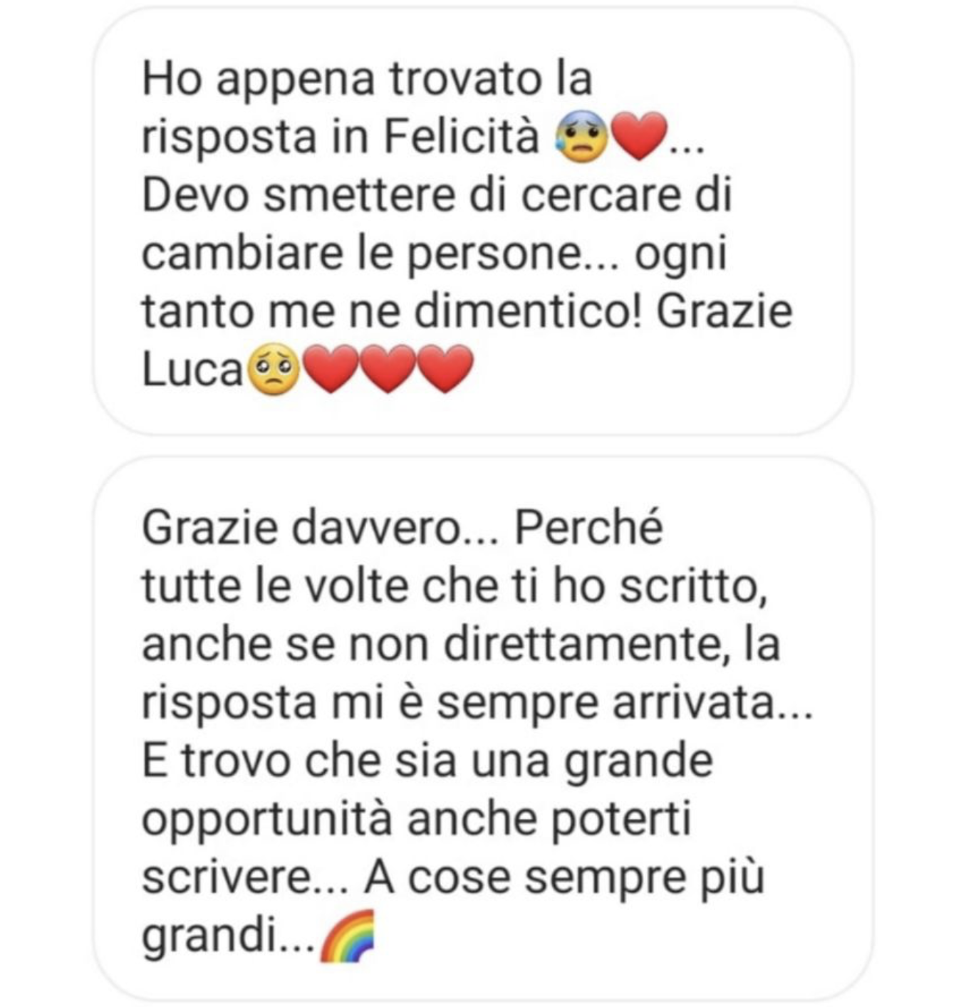 Testimonianza Instagram 1