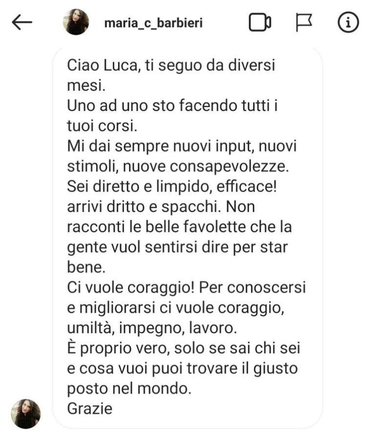 Testimonianza Instagram 11