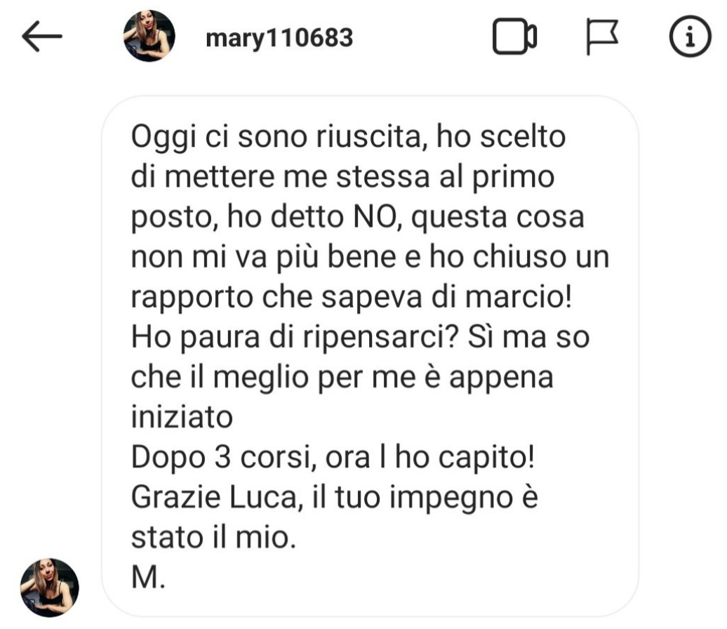 Testimonianza Instagram 11