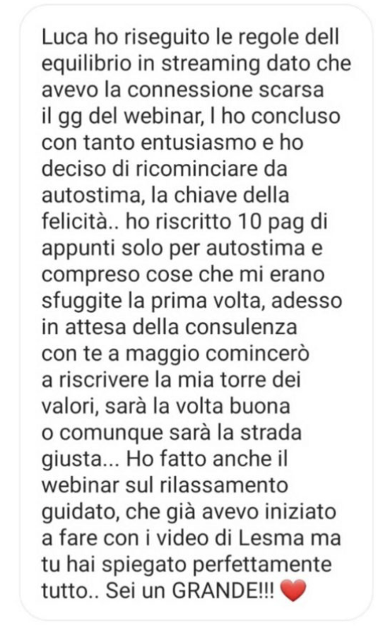 Testimonianza Instagram 11