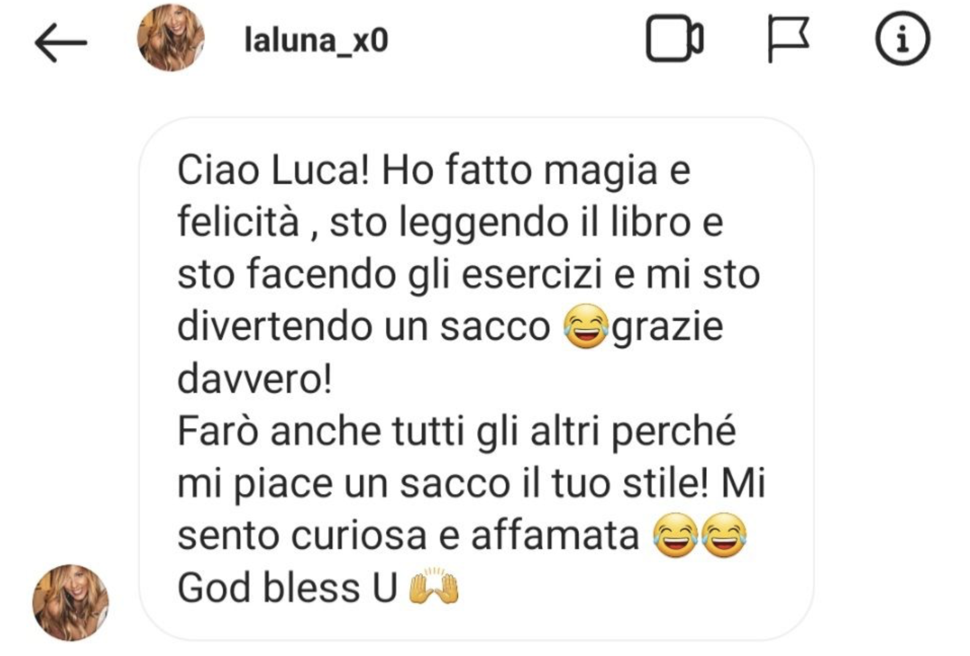 Testimonianza Instagram 11