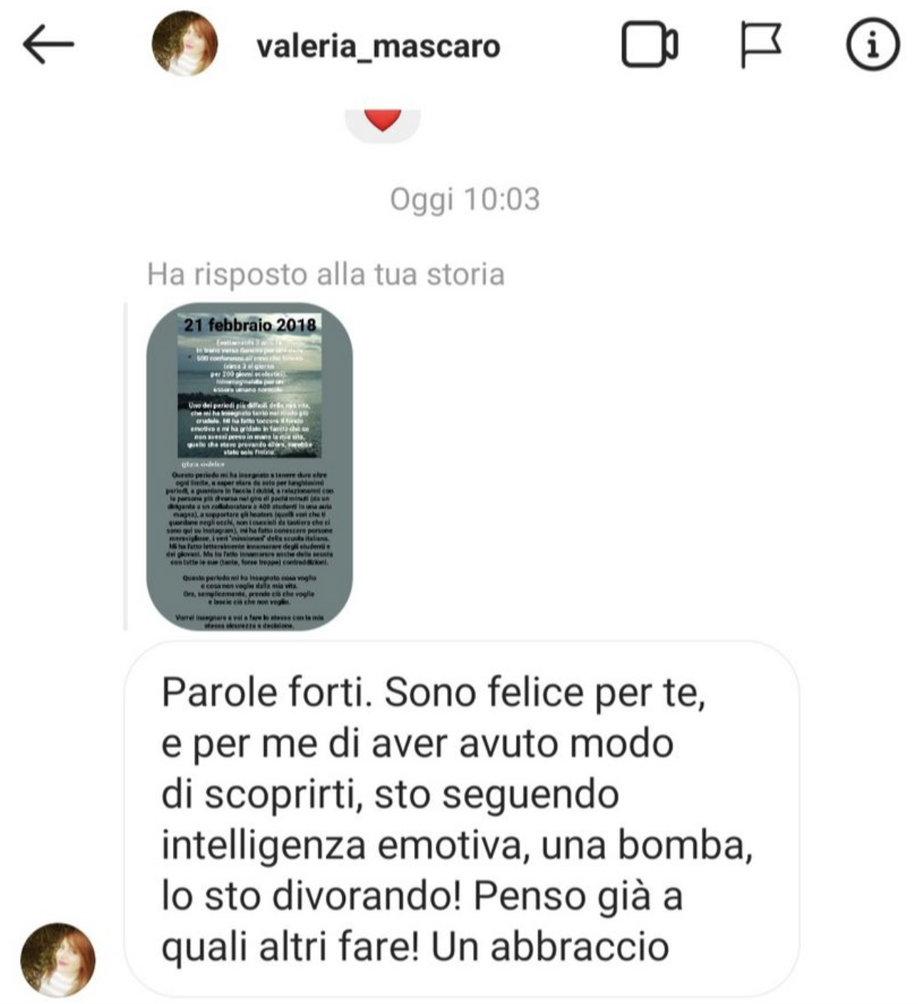 Testimonianza Instagram 11