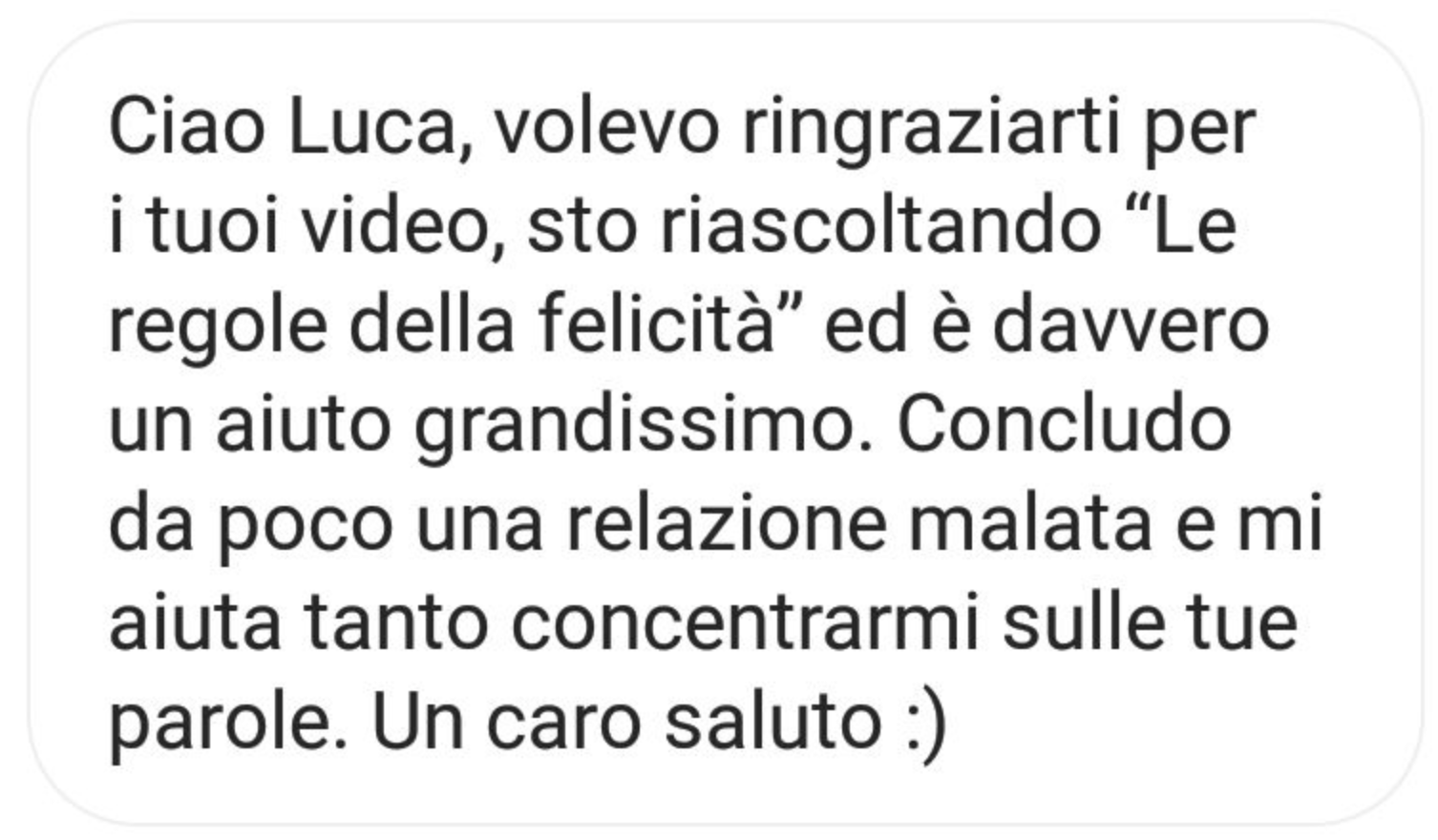 Testimonianza Instagram 3