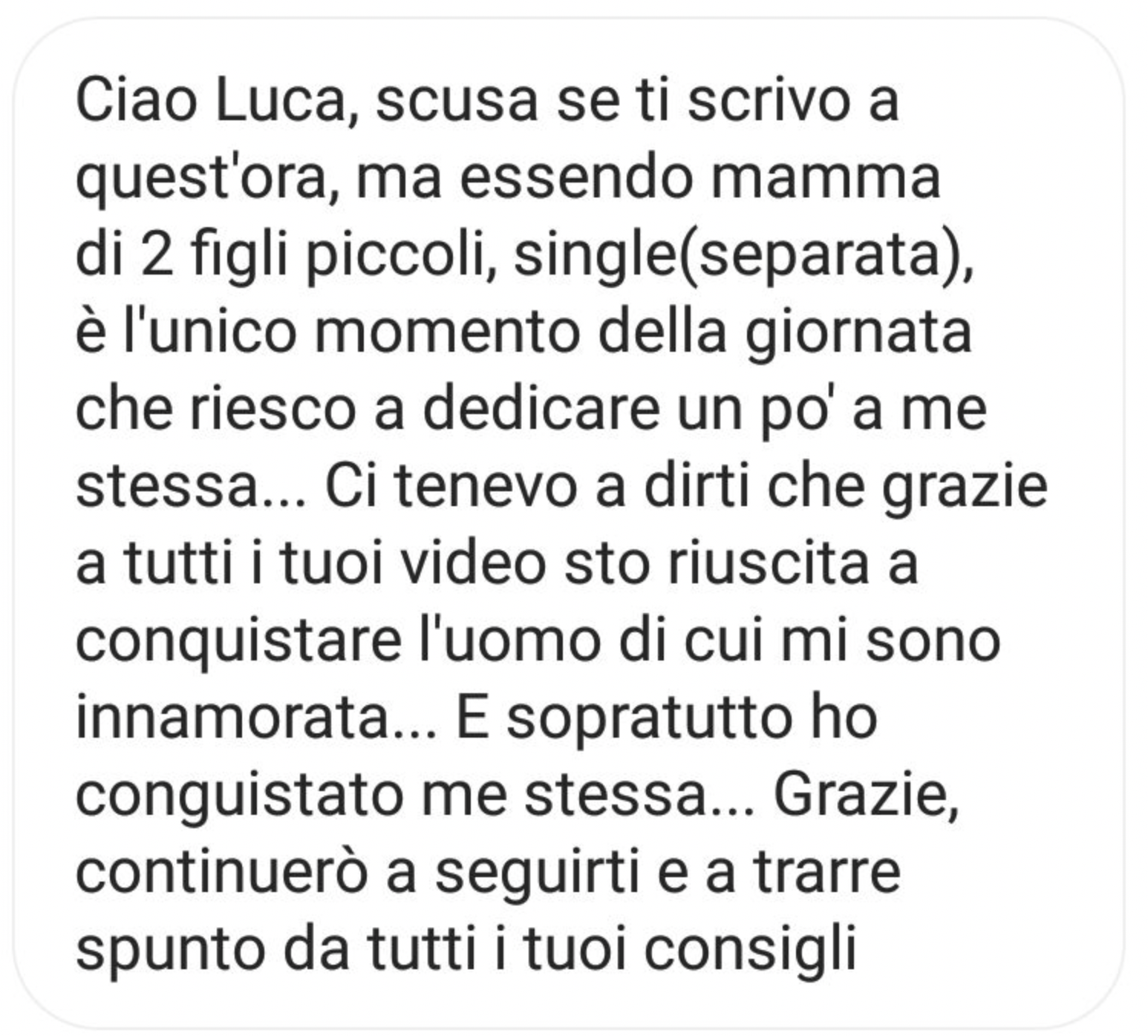 Testimonianza Instagram 4