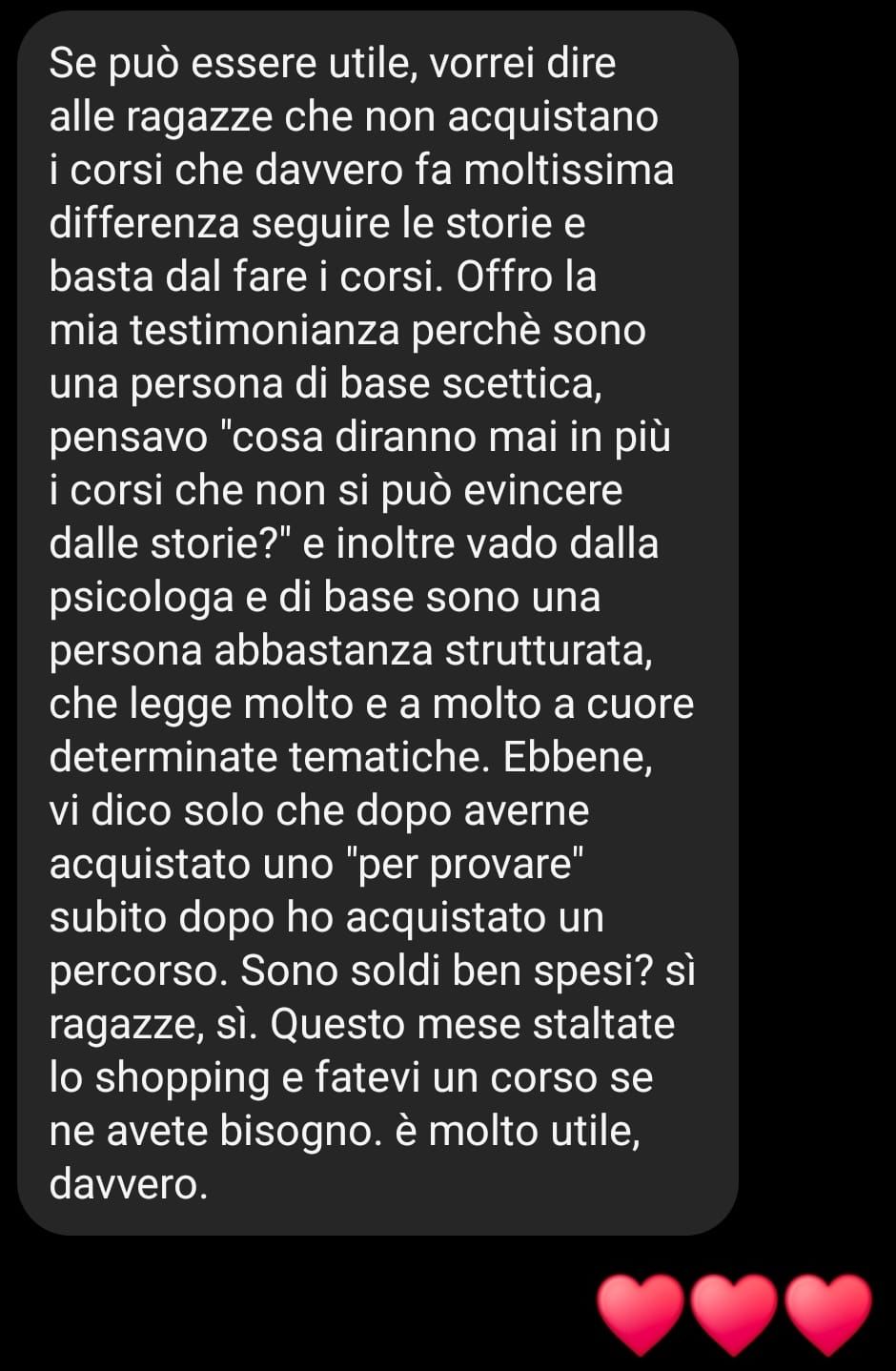 Testimonianza Instagram 5