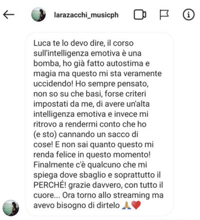 Testimonianza Instagram 8