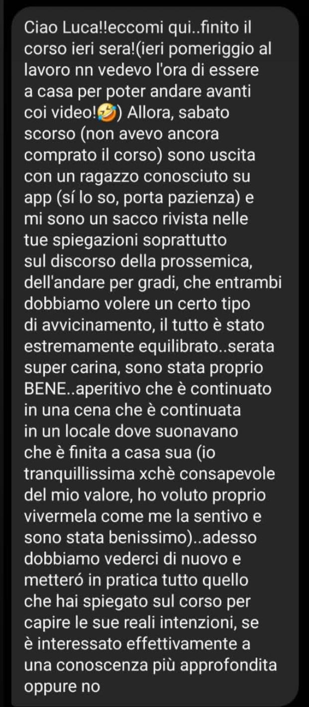 Testimonianza Instagram 1