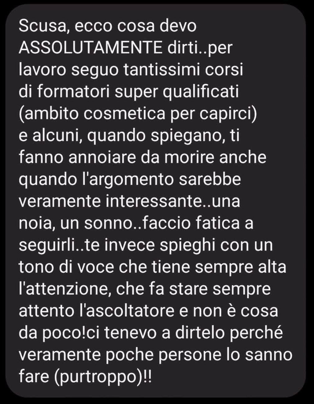 Testimonianza Instagram 1